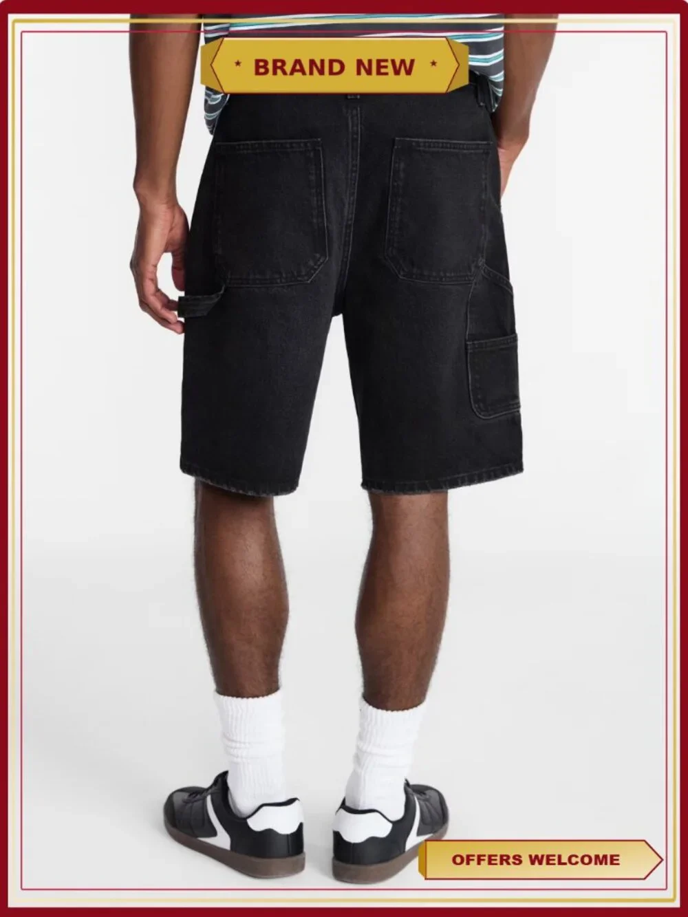 Men's 100% Cotton Denim Carpenter Shorts 9